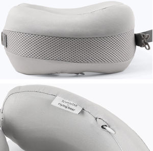 Cuscino da Viaggio Portatile per Aereo in Memory Foam Ortopedico per Sollievo Cervicale Morbido Cotone - Product Image 5