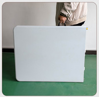 Table pliante légère et portable en HDPE, tabouret de conférence, table de repas extérieure, design moderne, blanc, pour la maison, l'hôtel et le parc
