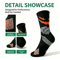 Chaussettes de basketball professionnelles à ressorts - Chaussettes longues mi-mollet épaisses et antidérapantes pour hommes, avec fond en tissu éponge