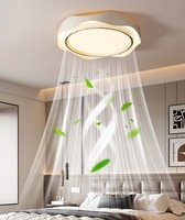 Ventilateur de plafond sans pales avec LED, lampe moderne avec télécommande, accessoires de décoration pour chambre à coucher