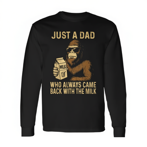 Camiseta de manga larga con estampado de Just A Dad Who Always Came Back With The Milk - Product Image 2
