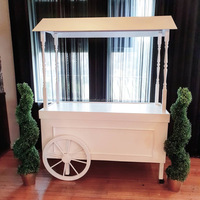 Amina Craft Custom Clear Acryl En Houten Bruiloft Bloem Winkelwagen Snoep Karren