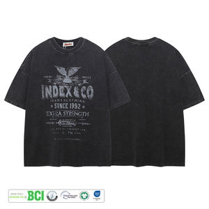 T-shirt basique décontracté imprimé ou uni de haute qualité, personnalisable, 100 % coton, coupe ample pour homme, respirant et écologique - Product Image 3