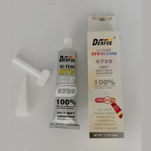 DERFOE 6739 Composé d'étanchéité RTV gris durable pour composants de groupe motopropulseur, bords de carter d'huile, joints de couvercle de soupape et brides de <span class=keywords><strong>pompe</strong></span> à <span class=keywords><strong>eau</strong></span> - Product Image 2