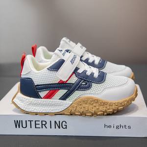 2025 Spring Autumn Girls' & Boys' Breathable Mesh Running <b>Shoes</b> with <b>Velcro</b> Closure Soft Sole for Kids - Product Image 4