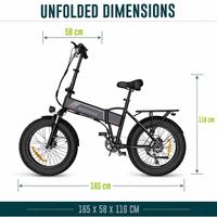 Vélo électrique pliable KOOLUX BK10SS 20*4 pouces, pneus larges, entrepôt UE, autonomie 55-90 km, double frein, cadre en aluminium, vente en gros européenne