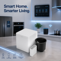 Composteur de déchets alimentaires moderne pour cuisine, 2,5 L, machine à compostage électrique, séchage automatique, sans odeur, design compact pour comptoir