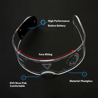 2025 nouveau LED visière lunettes futuriste éclairer lunettes lunettes lumineuses pour enfants adultes fournitures de fête