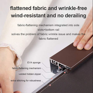 Zip a prova di vento elettrico motorizzato Zip Screen PVC <span class=keywords><strong>Roll</strong></span> esterno Patio ombreggiatura da sole esterno rotolamento esterno esterno rullo ombra cieca - Product Image 5