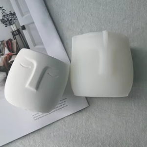 J236 Hot Bán Bắc Âu Phong Cách Xi Măng Khuôn Mặt Hình Dạng Silicone Nhà Máy Nồi Khuôn Sáng Tạo Chân Dung Khuôn Mặt Silicone Bê Tông Folwerpot Khuôn - Product Image 5