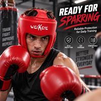 Protège-tête de boxe personnalisé avec logo, ouvert, pour MMA, Muay Thai, Kickboxing, Sparring, Entraînement, Vente en gros, OEM, ODM