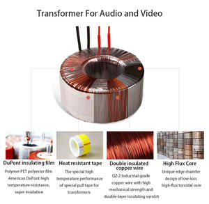 Transformadores eléctricos de centro comercial, transformador de potencia toroidal de núcleo de ferrita de reducción de 24V 48V - Product Image 2