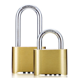 Brass <b>Combination</b> Padlock Rectangular Body Single Lever Locking Warehouse Gate Use Copper Mechanical <b>Lock</b> - Product Image 5