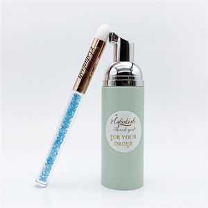 Marque privée Vente en gros Ensemble de mousse nettoyante pour extensions de <span class=keywords><strong>cils</strong></span> Shampooing moussant pour <span class=keywords><strong>cils</strong></span> parfumé à la pomme en bouteille verte Forme liquide - Product Image 3