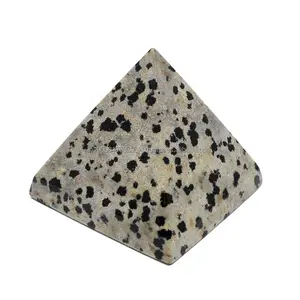 Meist verkaufte Kristalle Heils teine Dalmatiner Jaspis Quarz Kristall Energie Skalar pyramide für EMF-Schutz
