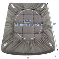Hotel & Home Verdickte einfarbige geste ppte Mikrofaser-Matratzen auflage Fluffy Soft Bedding Custom Size