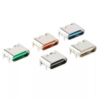 Conector USB Tipo-C Hembra/Macho, Enchufe SMD con Interfaces de 2P/6P/14P/16P/24P para Carga Rápida