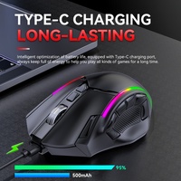 MKESPN W605 Wireless Three Mode RGB Backlit Ergonomic Right-Handed Gaming Mouse 12 Buttons 24000DPI Programmable Full Speed mice