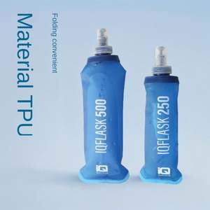 Botella de Agua Deportiva Plegable con Logotipo Personalizado, Botella de Hidratación de TPU Libre de BPA para Camping - Product Image 2