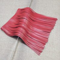 Sélectionnez les couleurs frange en cuir, garniture de frange en cuir, gland pour les robes