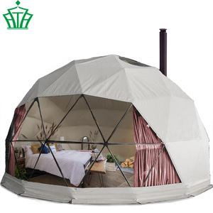 Dôme géodésique de glamping professionnel de 6 m en promotion avec chauffage et isolation en coton pour l'hiver - Product Image 4