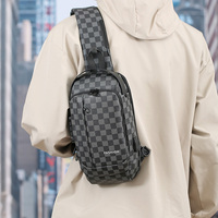 Ventes à bas prix Sac de poitrine en cuir multifonction à chargement USB étanche antivol