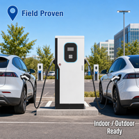 Borne de recharge rapide DC double pistolet Wanbo pour véhicules électriques, station de charge commerciale avec écran LCD et RFID