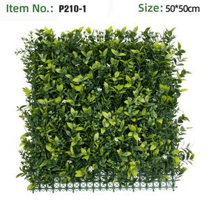 Panneau mural de verdure artificielle 50x50cm en gros, haie de buis verticale pour projets d'aménagement paysager d'hôtels et centres commerciaux, OEM - Product Image 4
