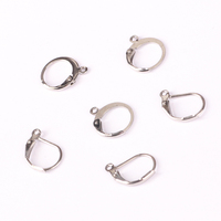 Matériaux de fabrication de boucles d'oreilles en acier inoxydable : fermoirs français, crochets d'oreille DIY, boucles en forme de D et de boucles rondes, accessoires pour boucles d'oreilles