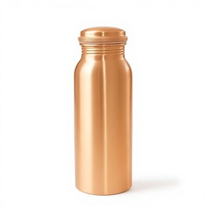 Bouteille d'eau de voyage en cuivre martelé classique écologique, vente en gros personnalisée - Product Image 1