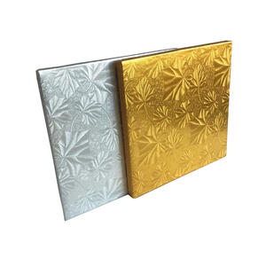 Изготовленный на заказ цвет золотой бумажной доски торт барабан гофрированный для торта - Product Image 6