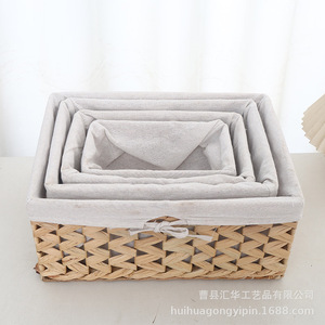 Water hyacinth grass <b>storage</b> <b>baskets</b>, woven <b>storage</b> <b>baskets</b>, handmade <b>storage</b> containers, handmade woven <b>storage</b> tools - Product Image 4