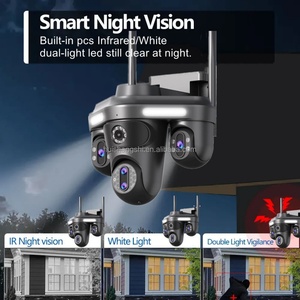 Real 4Lens 4Screens 10X Optical Zoom 20MP PTZ IP Outdoor Cameras WiFi Security Smart Tracking Home <b>Wireless</b> Network Camera <b>CCTV</b> - Product Image 6