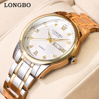 LONGBO – montre de luxe en acier inoxydable pour hommes, livraison directe personnalisée, étanche 3atm