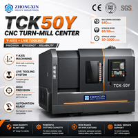 Centre d'usinage CNC à axe Y TCK50Y avec outils motorisés, tour CNC, fabricant OEM de machines CNC