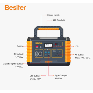 Banco de Energía Portátil para Camping, Cargador Solar Inalámbrico de Alta Capacidad, Estación de Energía Portátil para Viajes, Laptop y Arranque de Coche - Product Image 2