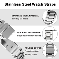 Pulsera de correa ultradelgada ligera de 14mm, correa de reloj de Metal clásica de acero inoxidable para chicas y mujeres