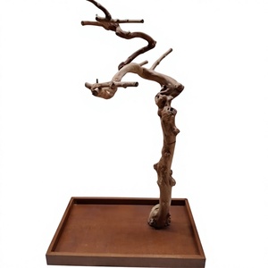 Perchoir pour oiseaux en bois de café naturel, branches de bois flotté pour oiseaux, fabriqué au Vietnam, durable, écologique, ornement pour animaux de compagnie · - Product Image 1