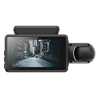 A10 kamera dasbor mobil lensa ganda, kamera dasbor dua 2 lensa parkir, kamera perekam Loop 1080P, Detektor kamera keamanan kendaraan
