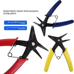 2 in 1 Internal & External Circlip <b>Pliers</b> – Dual Purpose Retaining Ring Removal Tool, Spring <b>Pliers</b> – for <b>C</b>-<b>Clips</b>, Snap Rings, L - Product Image 4