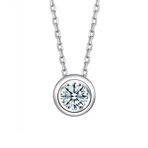 JiuJiu Jewelry GIA certified diamonds womens necklace fine jewelry crafted 925 sterling silver necklaces Jewelry for women
