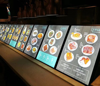 Panneaux décoratifs suspendus cadre led panneau de menu rétro-éclairé pour remorque alimentaire taille personnalisée