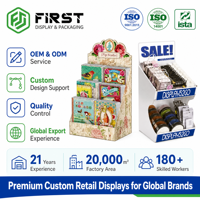 Support d'affichage de comptoir en carton ondulé personnalisé OEM/ODM, présentoir POP pour les magasins de détail et les supermarchés