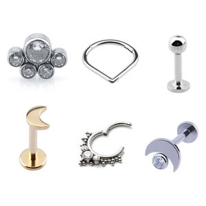 Gioielli Piercing in oro all'ingrosso senza filettatura Labret Piercing gioielli di moda Piercing Lip Stud Body Jewelry Piercing - Product Image 1