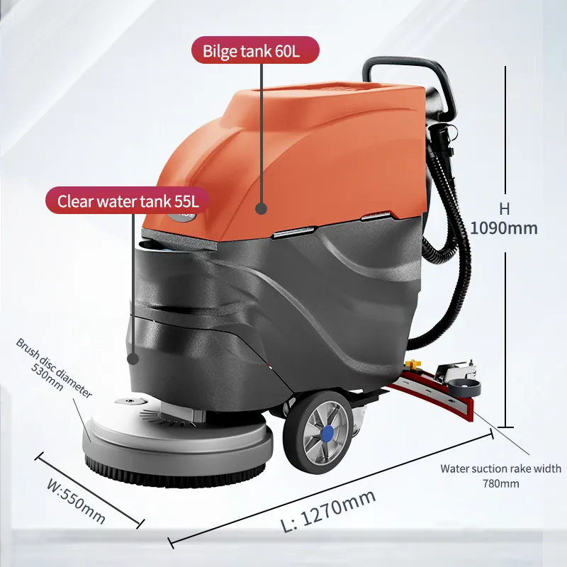 เครื่องทําความสะอาดยาแนว SBN-580 คุณภาพระดับพรีเมียมเดินหลังเครื่องทําความสะอาดพื้น 1200w 21" พร้อมใบรับรองคุณภาพ ISO9001