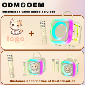 Loa Di Động Nhỏ Máy Karaoke Với 2 Mic <span class=keywords><strong>Microphone</strong></span> Cho Người Lớn Trẻ Em - Product Image 3