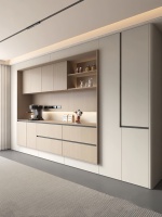 Buffet vertical sur mesure, armoire de rangement pleine hauteur pour grande famille, salle à manger séparée
