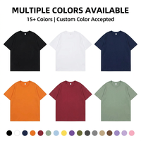 T-shirt en coton épais 260 GSM, coupe décontractée, épaules tombantes, uni, doux, respirant, vêtements pour hommes, logo de marque personnalisé