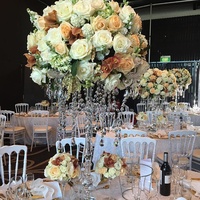 Candelabre de mariage en cristal à 9 bras, en verre, hauteur 130 cm, MH-Z0067