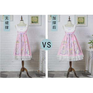 Jupon Lolita blanc sans armature, jupe en tulle ajustable pour usage quotidien, collection Printemps 2025 ZT01 - Product Image 3